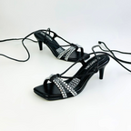 CALZADO CACHATINA - TACON MUJER - BERYL - CUERO NEGRO - ALTURA 5.5 (8 CM)
