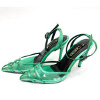 TACÒN - BRAIS - 8.5 - CUERO VERDE METALIZADO - CALZADO CACHATINA