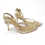 BRAIS - CALZADO CACHATINA - ESTILETO MUJER - CUERO DORADO - TACON 8.5 (11 CM)