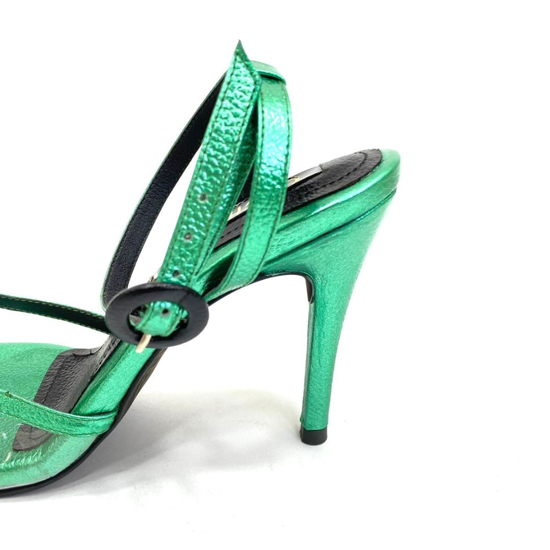TACÒN - BRAIS - 8.5 - CUERO VERDE METALIZADO - CALZADO CACHATINA