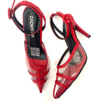 BRAIS - CALZADO CACHATINA - ESTILETO MUJER - CUERO ROJO - TACON 8.5 (11 CM)