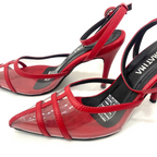 BRAIS - CALZADO CACHATINA - ESTILETO MUJER - CUERO ROJO - TACON 8.5 (11 CM)