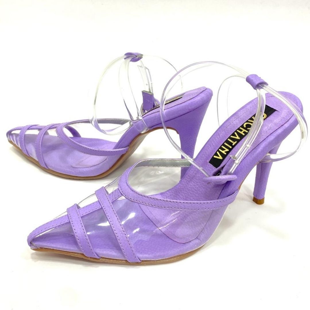TACÒN - BRAULIA - 8.5 - CUERO LILA - CALZADO CACHATINA