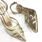 BRAIS - CALZADO CACHATINA - ESTILETO MUJER - CUERO DORADO - TACON 8.5 (11 CM)