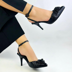 BRIANA - CALZADO CACHATINA - ESTILETO MUJER - CUERO NEGRO - TACON 7.5 (10 CM)