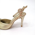 BRIANA - CALZADO CACHATINA - ESTILETO MUJER - CUERO DORADO - TACON 7.5 (10 CM)