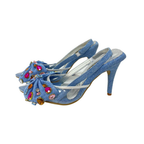 TACÒN - BANDUIN - 8.5 - DENIM PALIDO X PLATEADO - CALZADO CACHATINA