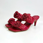 CALZADO CACHATINA - TACON MUJER - CLEO - CUERO ROJO - ALTURA 5.5 (7.5 CM)