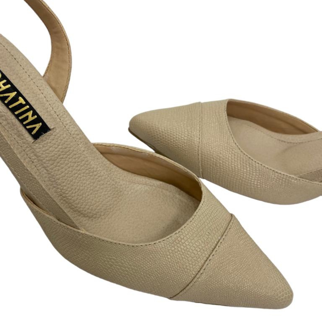 TACÒN - CLERI - 5.5 - CUERO TAUPE - CALZADO CACHATINA
