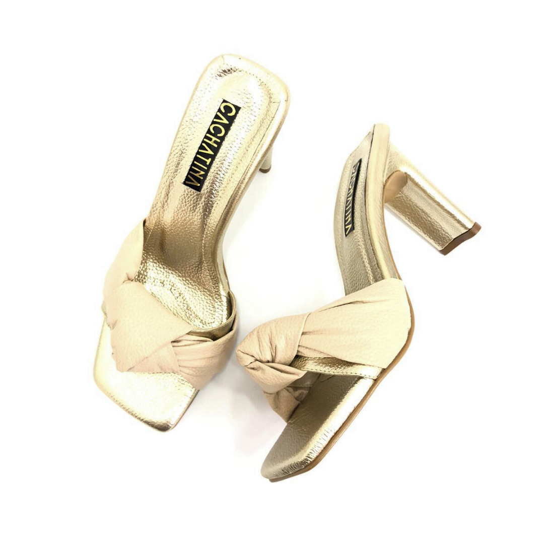 TACON - CLOUD - 7.5 - CUERO DORADO X TAUPE - CALZADO CACHATINA