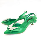 TACÒN - DALLAMALIA - 5.5 - CUERO VERDE LOZZA - CALZADO CACHATINA