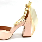 CALZADO CACHATINA - TACON MUJER - DEISY - CUERO NUDE - ALTURA 7.5 (10 CM)