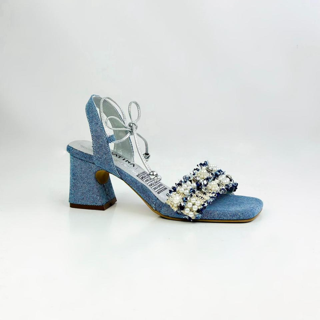 CALZADO CACHATINA - TACON MUJER - DRYSEEL STORE - DENIM NEUTRO - ALTURA 5.5 (7.5 CM)