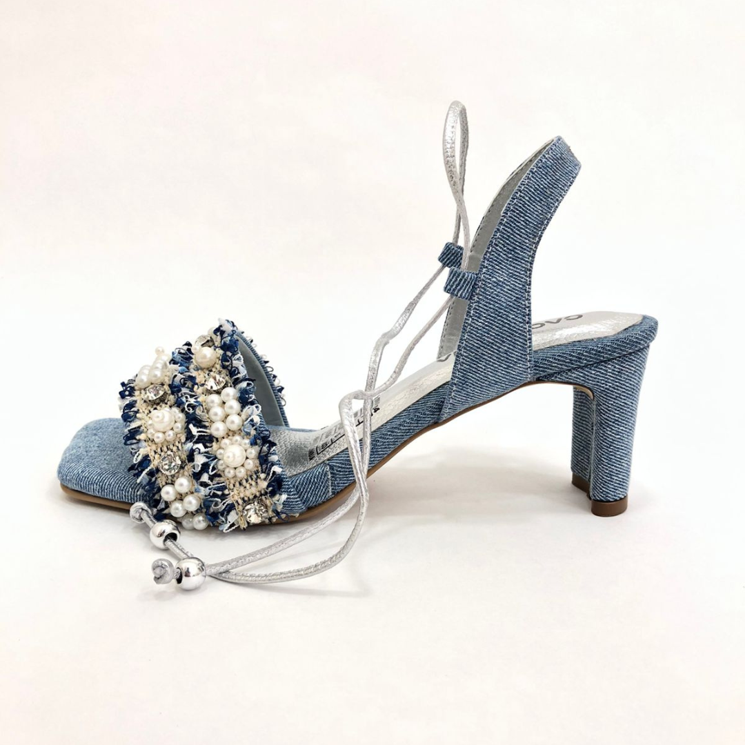 CALZADO CACHATINA - TACON MUJER - DRYSELY - DENIM CLARO - ALTURA 5.5 (7.5 CM)