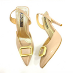 EDNA - CALZADO CACHATINA - ESTILETO MUJER - CUERO CHAROL TAUPE - TACON 7.5 (10 CM)