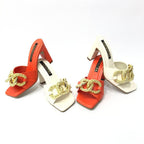 TACÒN - ELIXIMA - 7.5 - CUERO NARANJA - CALZADO CACHATINA