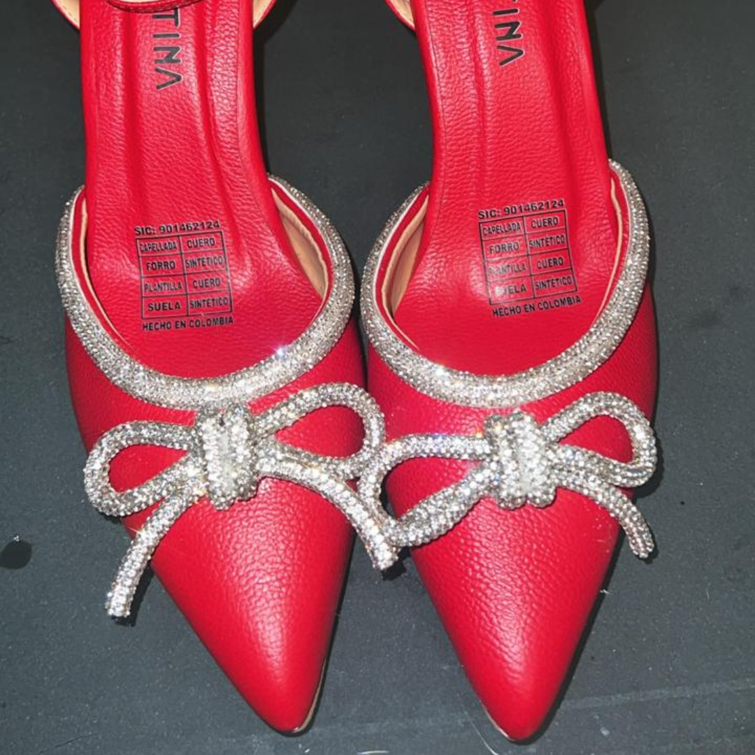 FABRIZIA - CALZADO CACHATINA - ESTILETO MUJER - CUERO ROJO - TACON 8.5 (11 CM)