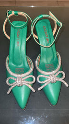 FABRIZIA - CALZADO CACHATINA - ESTILETO MUJER - CUERO VERDE LOZZA - TACON 8.5 (11 CM)
