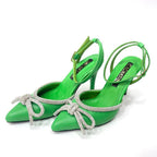FABRIZIA - CALZADO CACHATINA - ESTILETO MUJER - CUERO VERDE LOZZA - TACON 8.5 (11 CM)