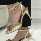 FABRIZIA - CALZADO CACHATINA - ESTILETO MUJER - CUERO DORADO - TACON 8.5 (11 CM)