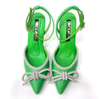FABRIZIA - CALZADO CACHATINA - ESTILETO MUJER - CUERO VERDE LOZZA - TACON 8.5 (11 CM)