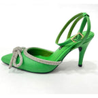 FABRIZIA - CALZADO CACHATINA - ESTILETO MUJER - CUERO VERDE LOZZA - TACON 8.5 (11 CM)