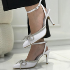 FABRIZIA - CALZADO CACHATINA - ESTILETO MUJER - CUERO BLANCO - TACON 8.5 (11 CM)