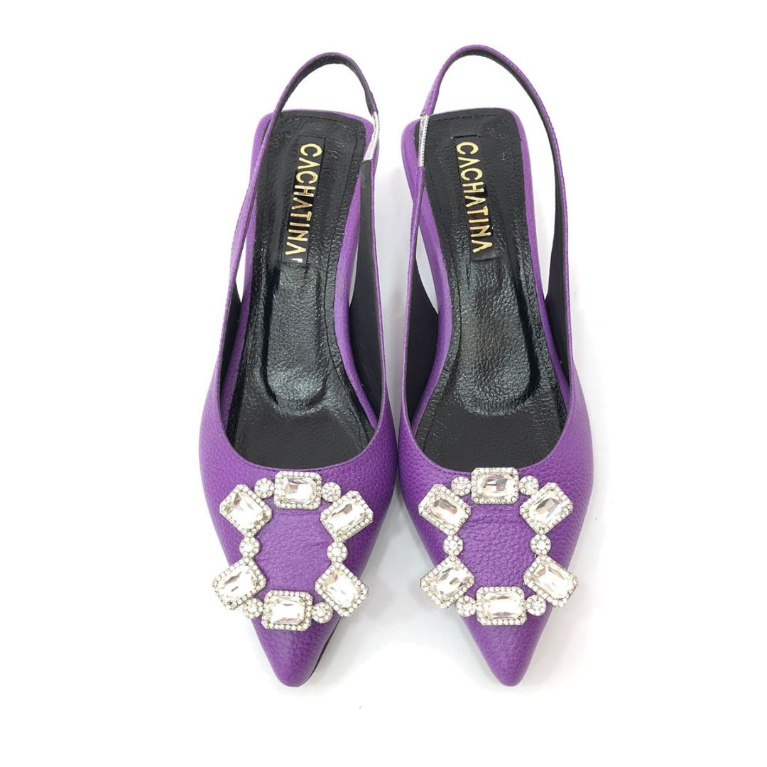 TACÒN - FAUX - 3.5 - CUERO MORADO - CALZADO CACHATINA
