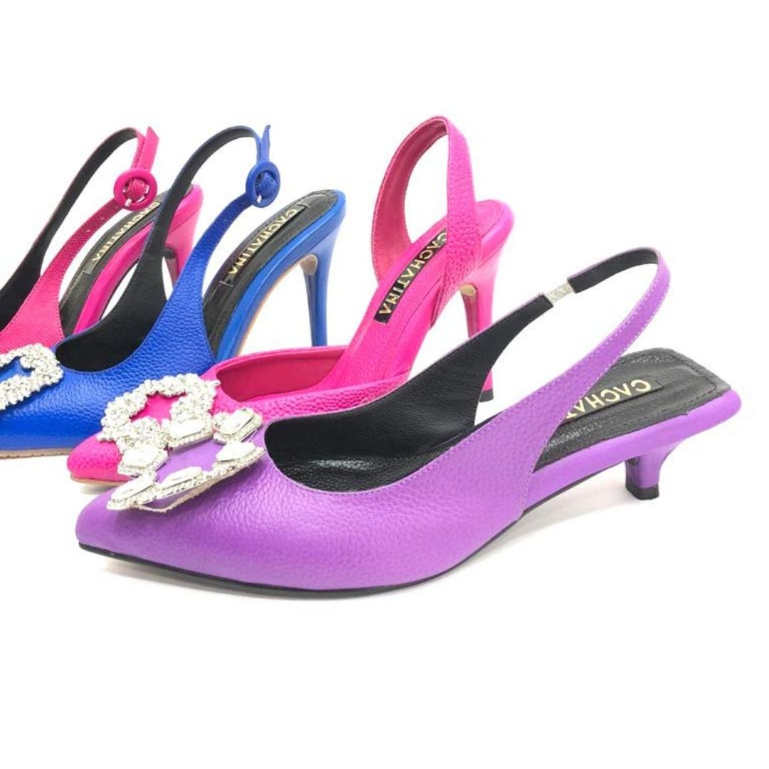 TACÒN - FAUX - 3.5 - CUERO MORADO - CALZADO CACHATINA