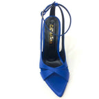 TACÒN - FAUXETY - 8.5 - CUERO AZUL PRINCESA - CALZADO CACHATINA
