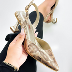 GISELA - CALZADO CACHATINA - ESTILETO MUJER - CUERO DARBY SNAKE - TACON 5.5 (8 CM)