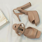 TACÒN - GRECIA - 12 CM - CUERO TAUPE - CALZADO CACHATINA