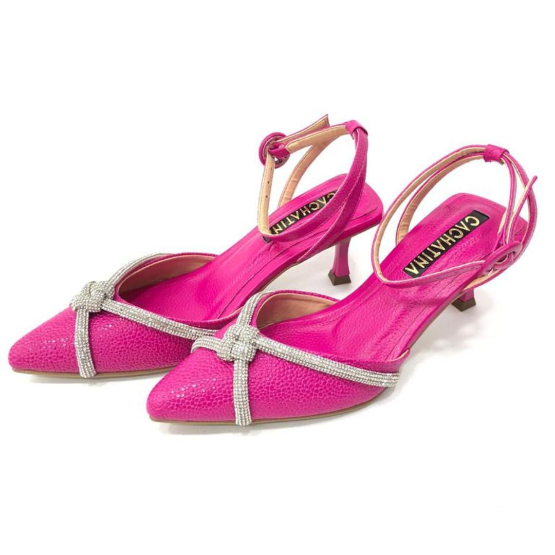 TACÒN - HUMANSY - 5.5 - CUERO FUCSIA - CALZADO CACHATINA