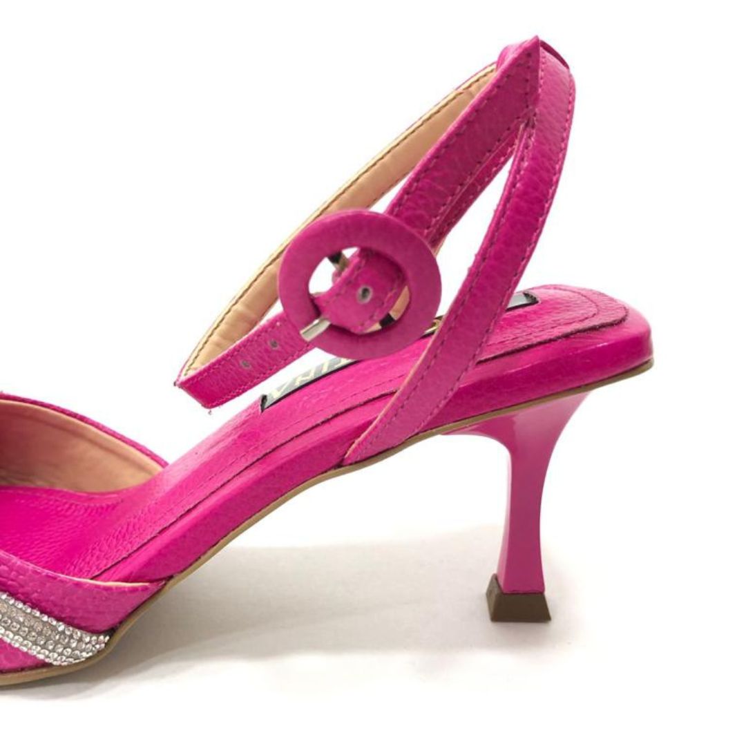 TACÒN - HUMANSY - 5.5 - CUERO FUCSIA - CALZADO CACHATINA