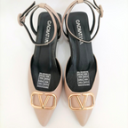 IDRIS - CALZADO CACHATINA - ESTILETO MUJER - CUERO TAUPE X NEGRO - TACON 3.5 (5.5 CM)