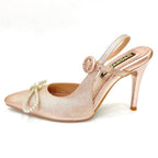 TACÒN - IZABELA - 8.5 - CUERO DEJAVU ORO ROSA - CALZADO CACHATINA