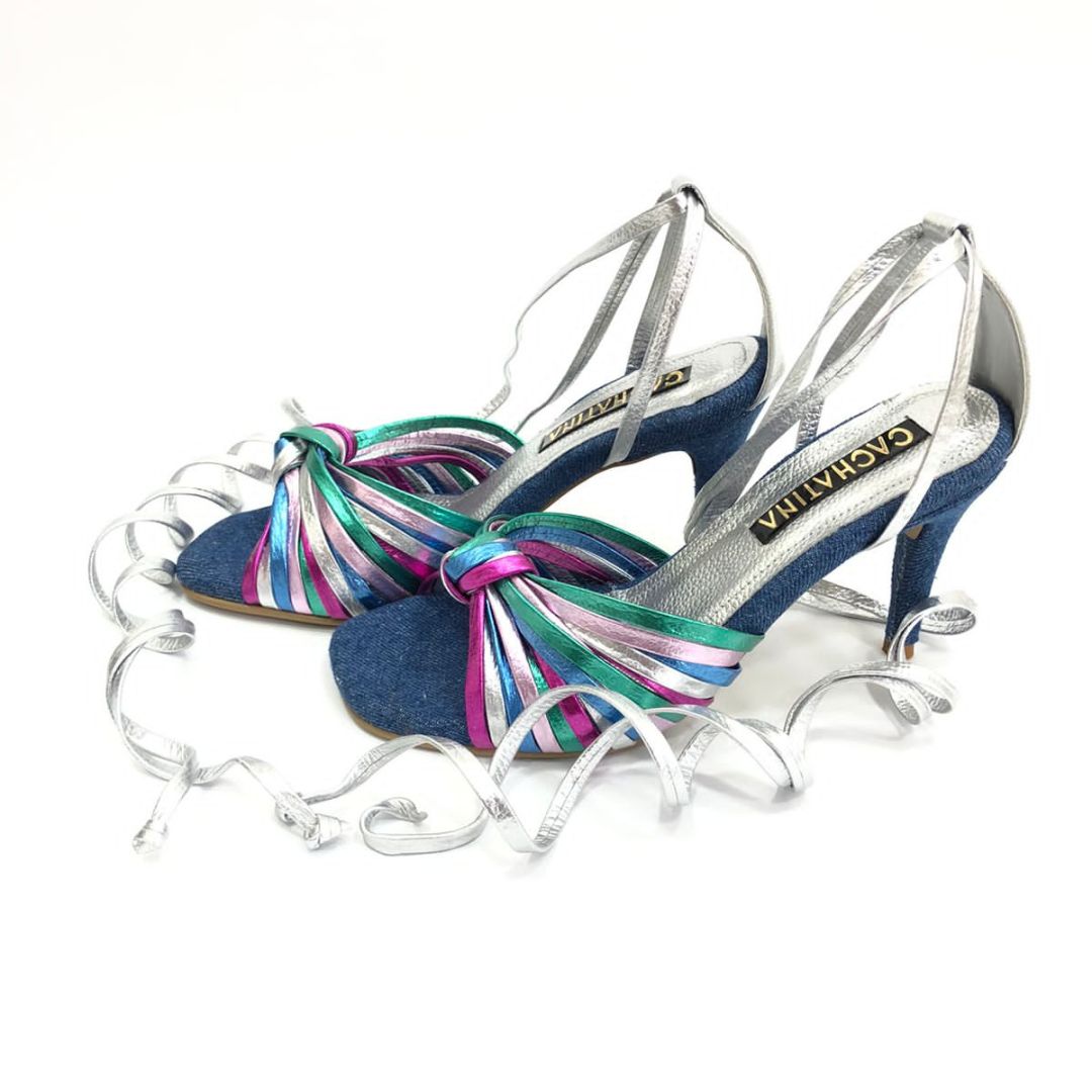 TACÒN - JAIDUNIX - 7.5 - DENIM NEUTRO X COLORES - CALZADO CACHATINA