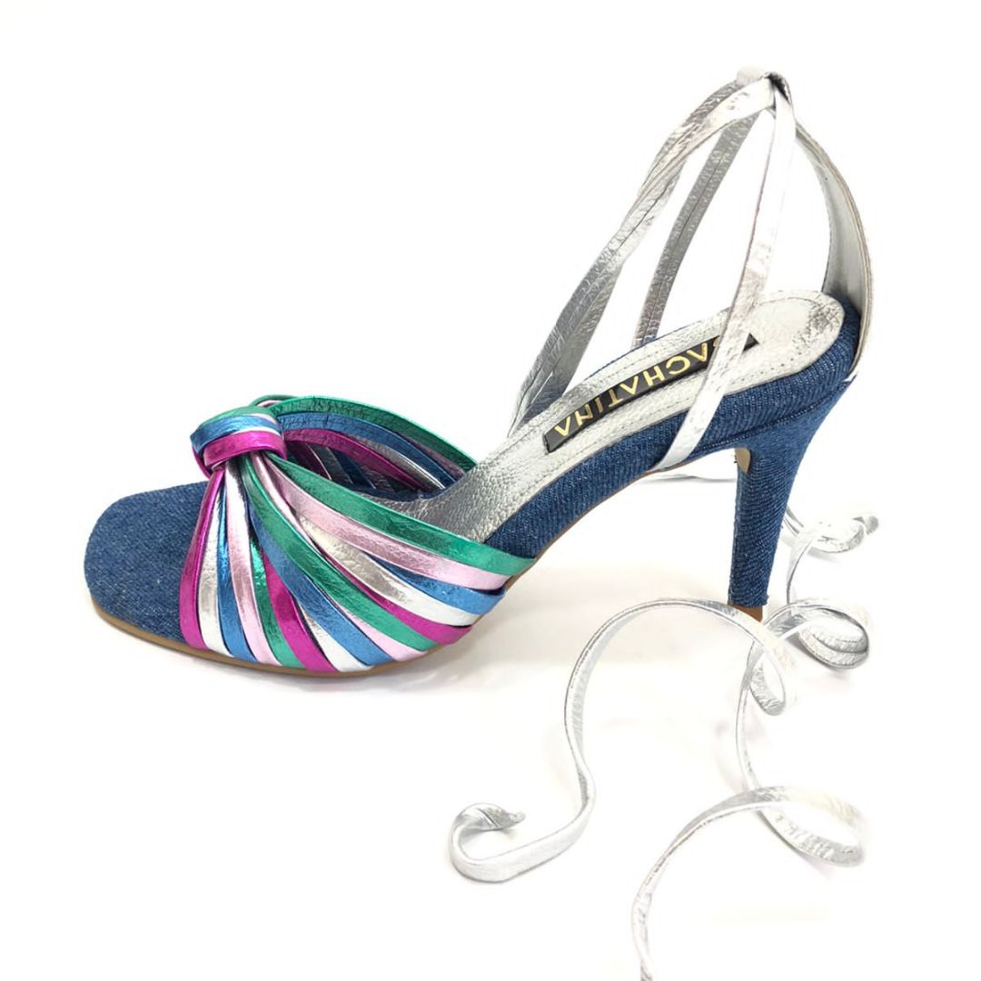 TACÒN - JAIDUNIX - 7.5 - DENIM NEUTRO X COLORES - CALZADO CACHATINA