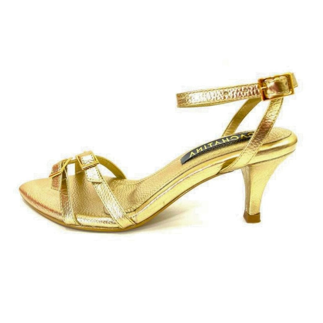 TACÒN - JANSET - 5.5 - CUERO DORADO - CALZADO CACHATINA