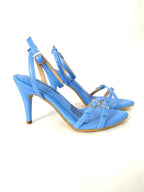 TACÒN - JANSET - 7.5 - CUERO AZUL CIELO- CALZADO CACHATINA