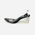 CALZADO CACHATINA - TACON MUJER - JASIRA - CUERO NEGRO - ALTURA 5.5 (7 CM)