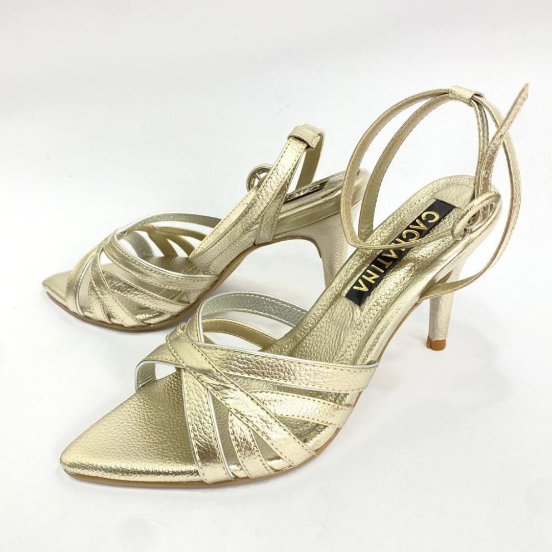 TACÒN - JEBRALIA - 7.5 - CUERO DORADO - CALZADO CACHATINA