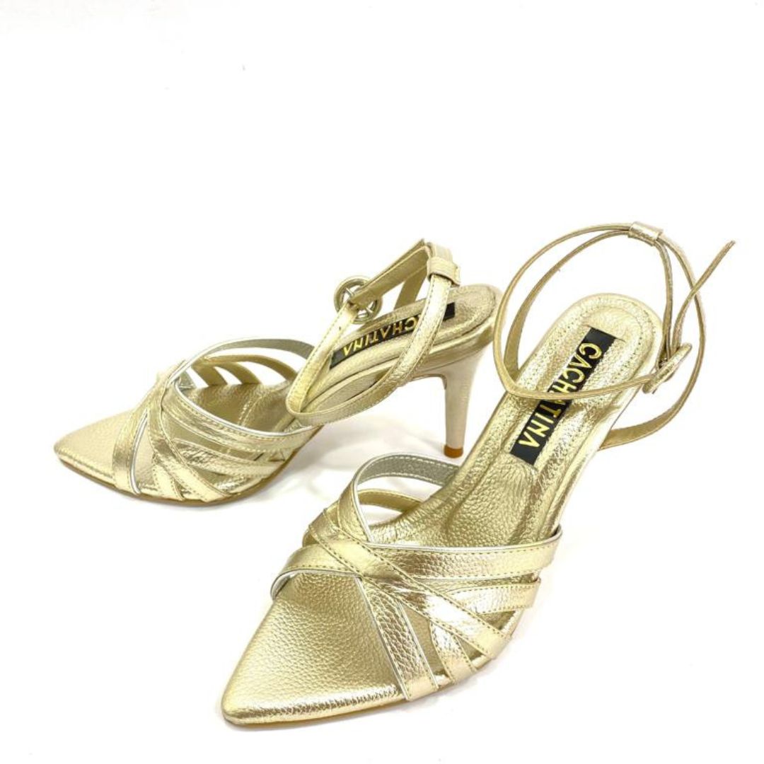 TACÒN - JEBRALIA - 7.5 - CUERO DORADO - CALZADO CACHATINA