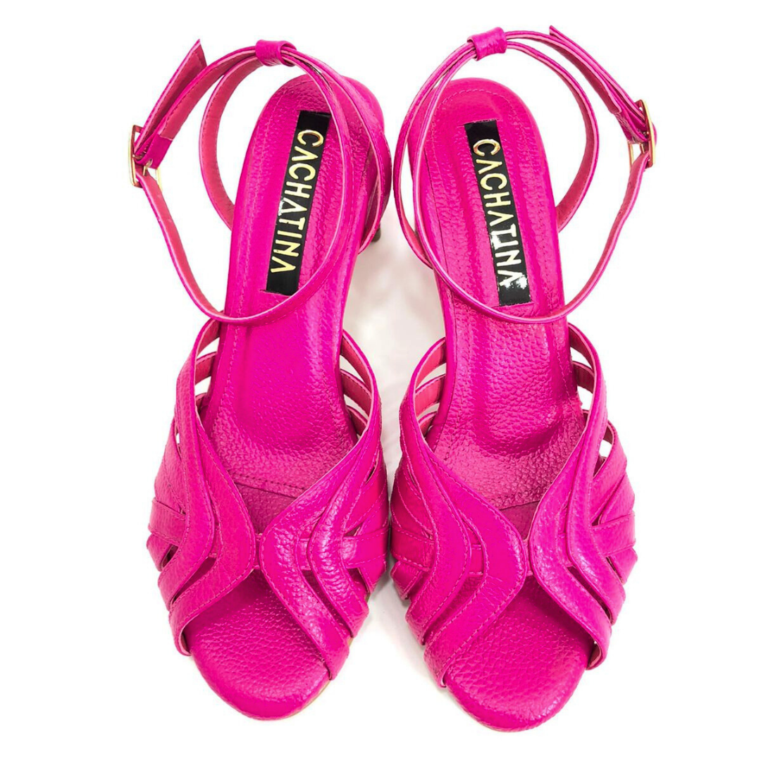TACÒN - JEBRANE - 5.5 - CUERO FUCSIA - CALZADO CACHATINA