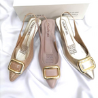 JINLAN - CALZADO CACHATINA - ESTILETO MUJER - CUERO TAUPE - TACON 3.5 (5 CM)