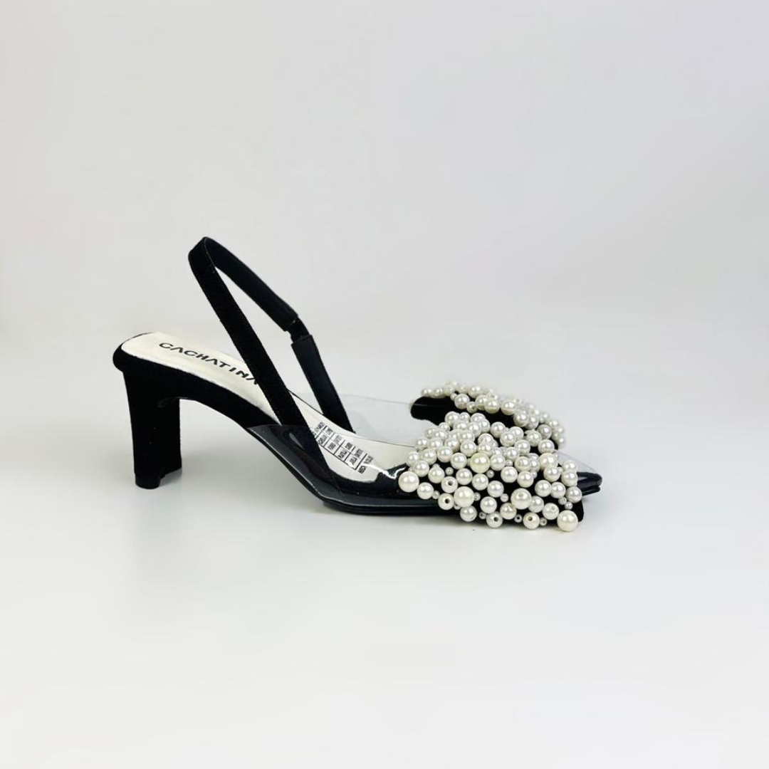 JINYU - CALZADO CACHATINA - ESTILETO MUJER - DENIM NEGRO - TACON 5.5 (7 CM)