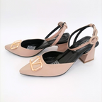 KALANDY - CALZADO CACHATINA - ESTILETO MUJER - CUERO TAUPE X NEGRO - TACON 5.5 (7.5 CM)