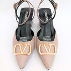 KALANDY - CALZADO CACHATINA - ESTILETO MUJER - CUERO TAUPE X NEGRO - TACON 5.5 (7.5 CM)