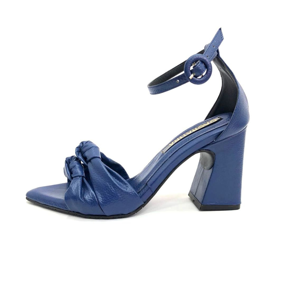 TACÒN - KALENIA - 7.5 - CUERO AZUL NOCHE - CALZADO CACHATINA