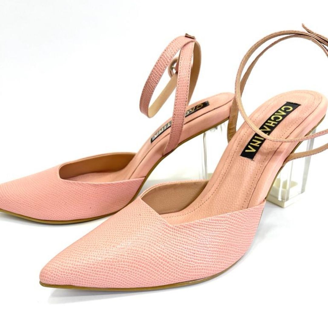 TACÓN - KALUPE - 7.5 - CUERO DEJAVU NUDE - CALZADO CACHATINA